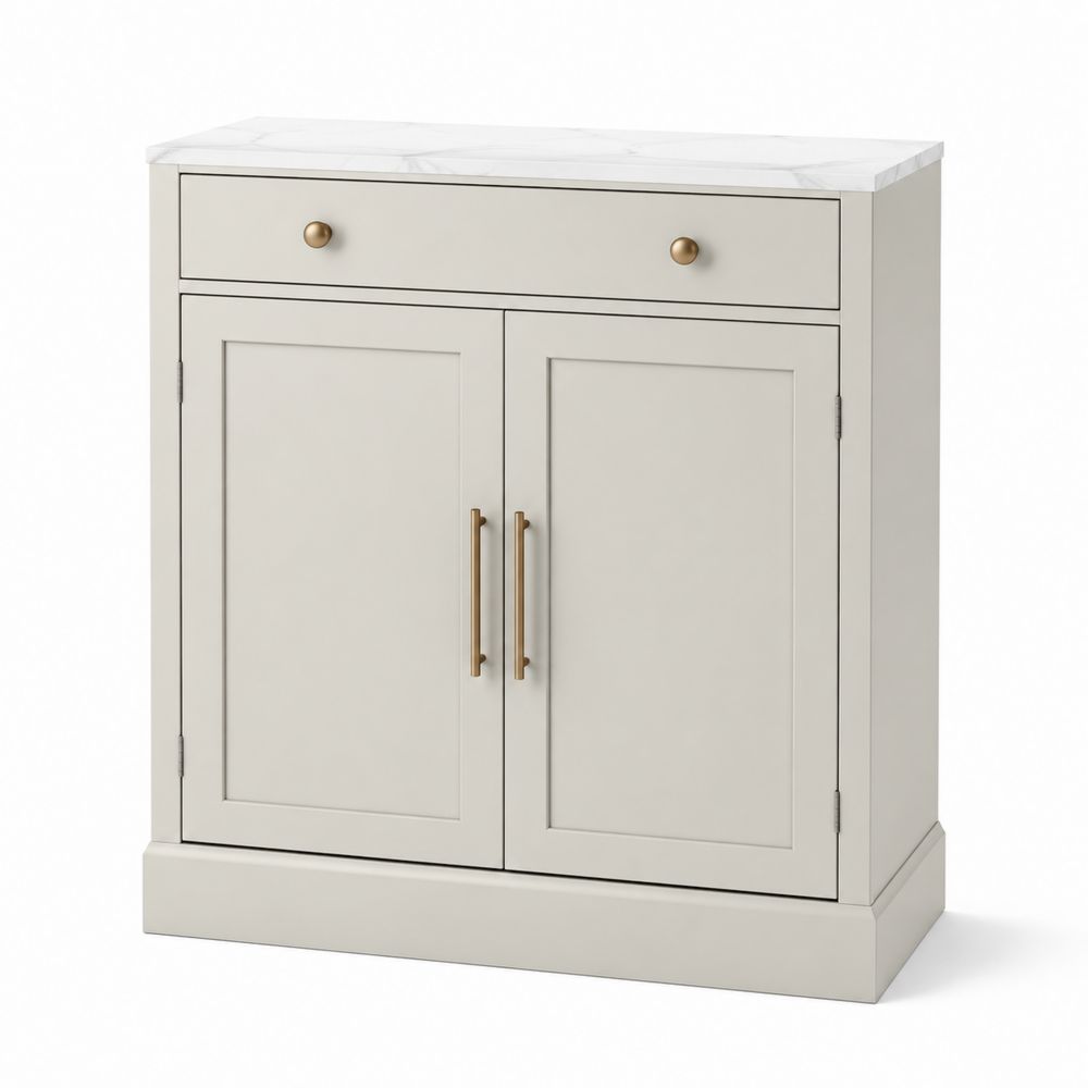Kredens MDF z blatem z marmuru
