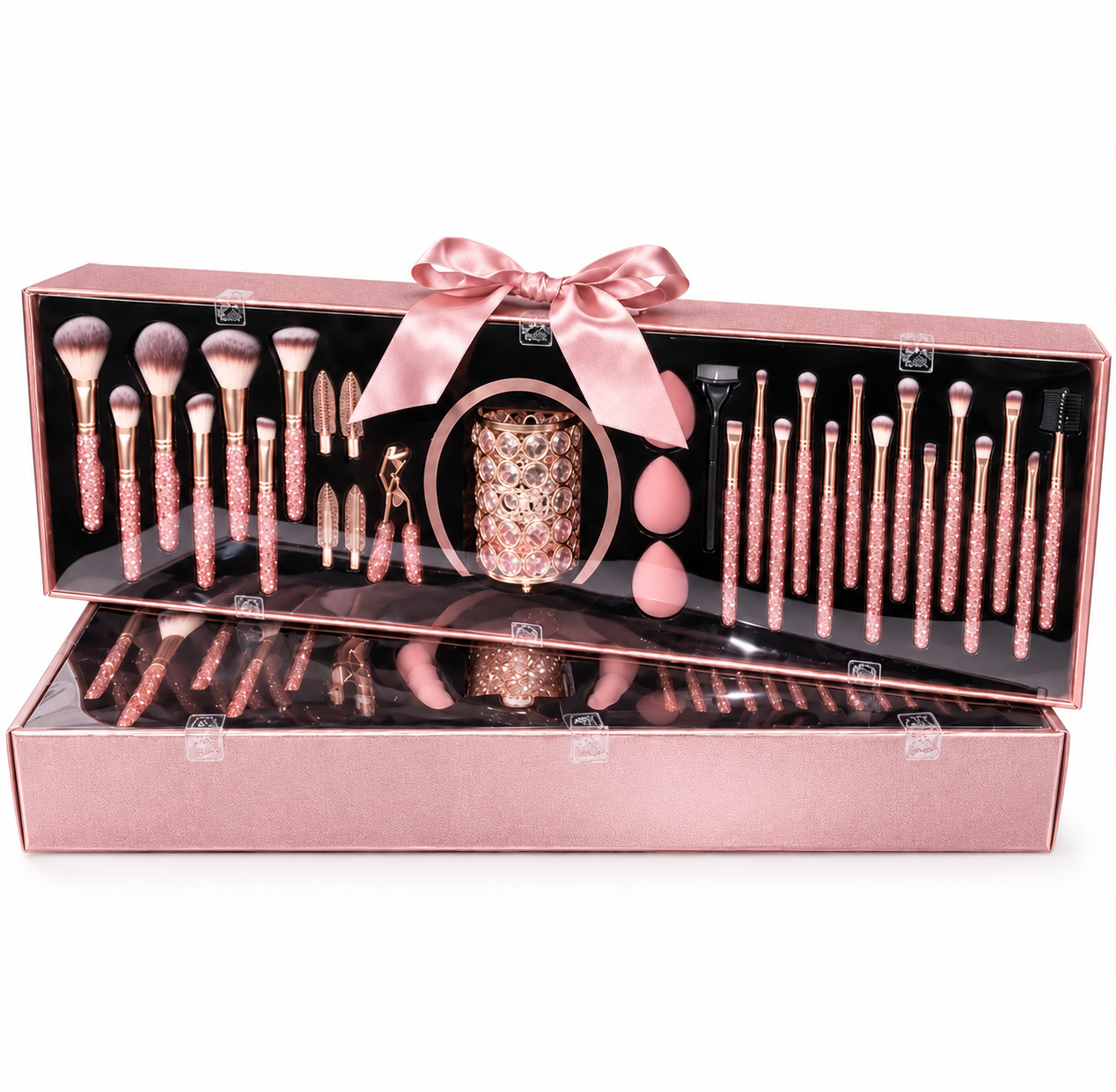 32-Piece Soft Makeup Brushes Complete Kit with Decorative Gift Box