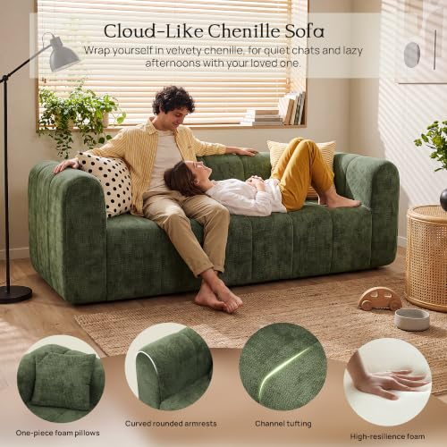 88.5" Boneless 3 Seater Sofa,Cloud Couches for Living Room