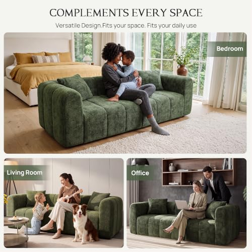 88.5" Boneless 3 Seater Sofa,Cloud Couches for Living Room