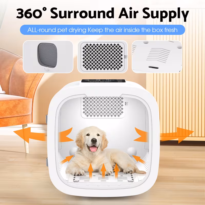Smart Quiet Automatic Pet Drying Box for Cats & Small Dogs