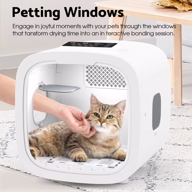 Smart Quiet Automatic Pet Drying Box for Cats & Small Dogs