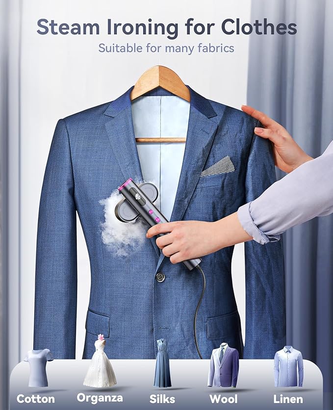 Dual Voltage Foldable Travel Steamer & Dry Iron (1000W / 15s Heat-Up)