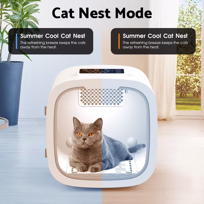 Smart Quiet Automatic Pet Drying Box for Cats & Small Dogs