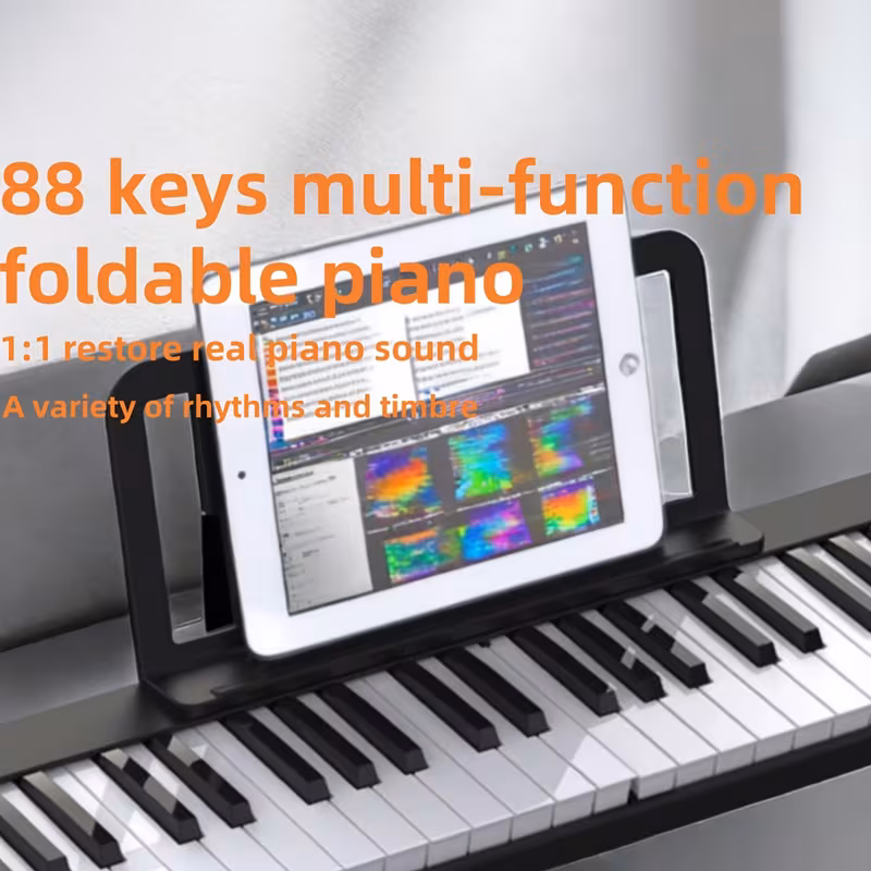 Foldable 88-Key Portable Electronic Piano Keyboard