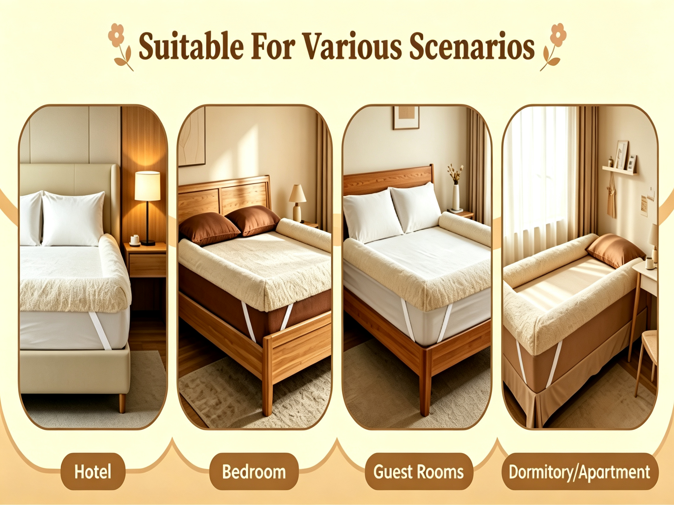 Padded bordered bed sheet suitable for various living spaces including hotels bedrooms guest rooms dormitories and apartments