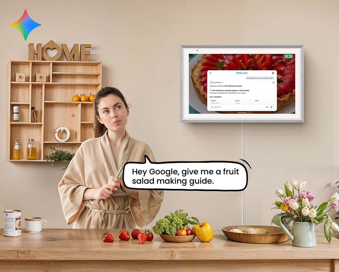 Apolosign digital calendar with Google Assistant voice control