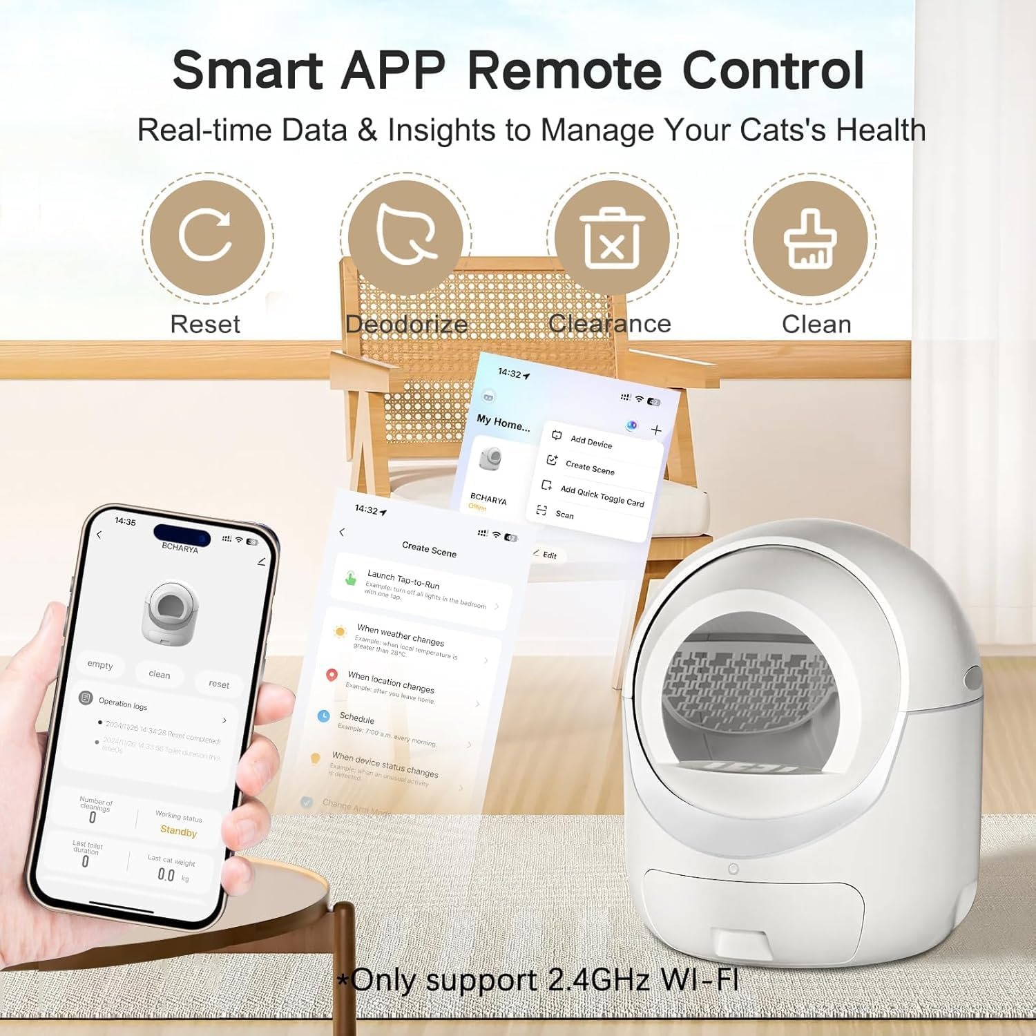 PurrfectCare™ Smart Self-Cleaning Cat Litter Box