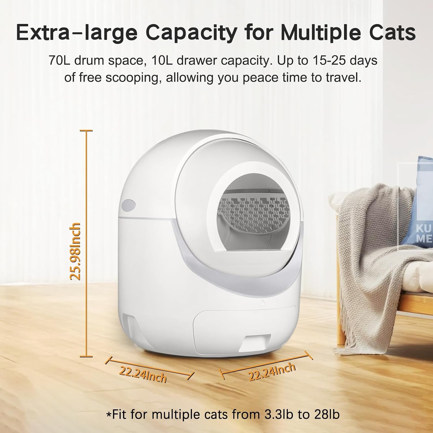 PurrfectCare™ Smart Self-Cleaning Cat Litter Box