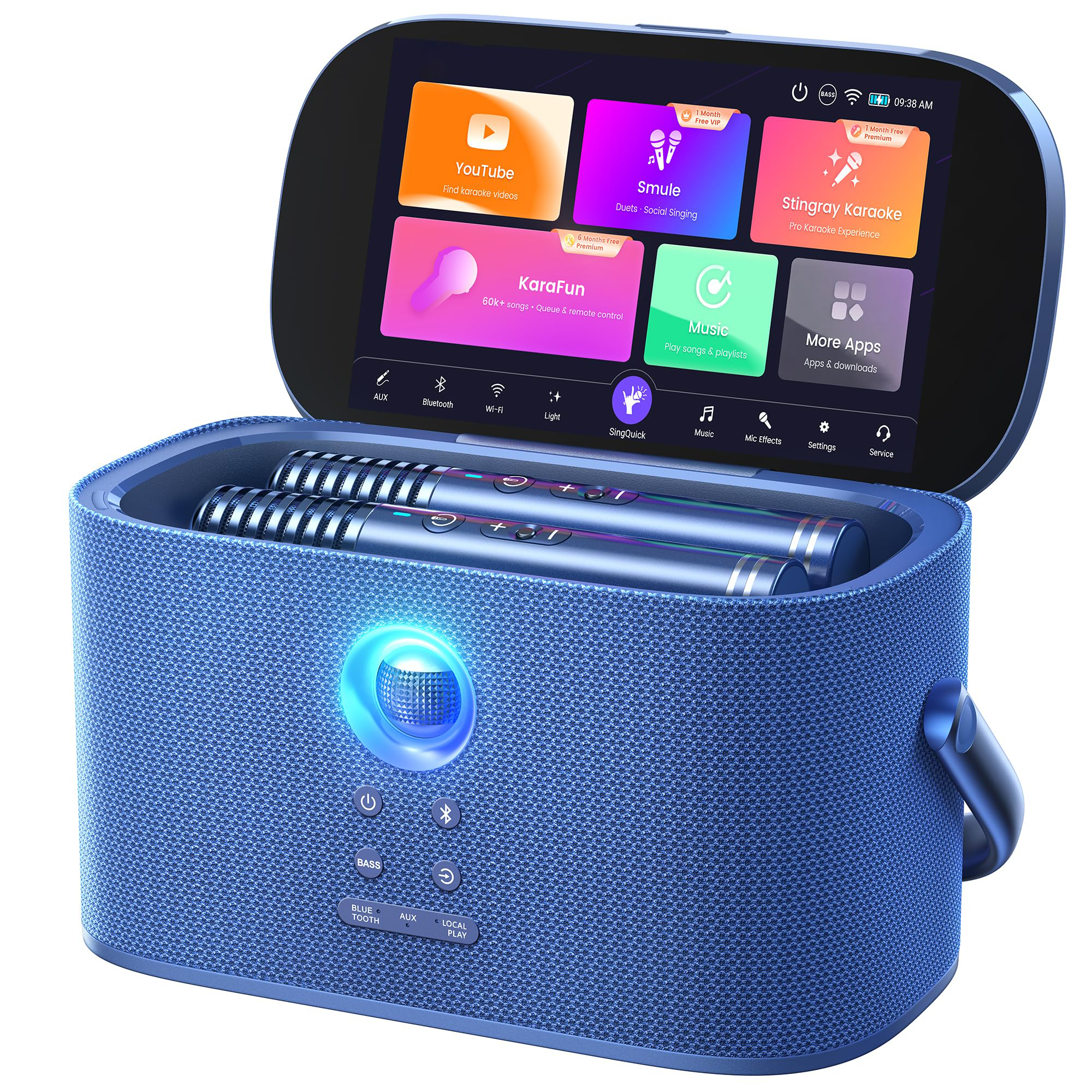 Karaoke Machine, Built-in Lyrics Display, 32GB Karaoke Tablet