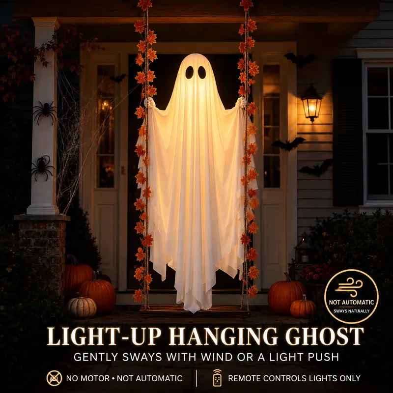 LIGHT-UP HANGING GHOST