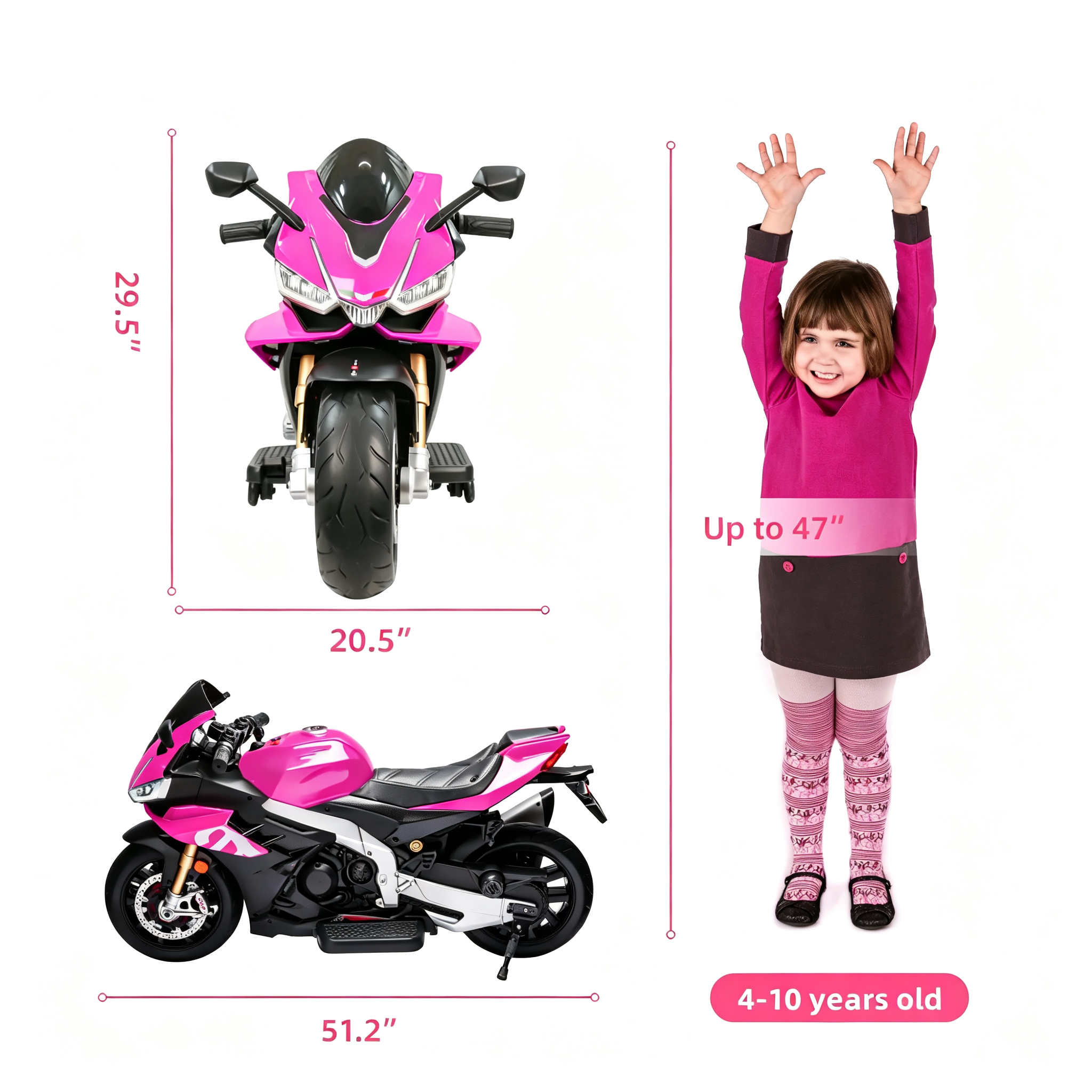 Electric Motorcycle for Kids with Long Battery Life