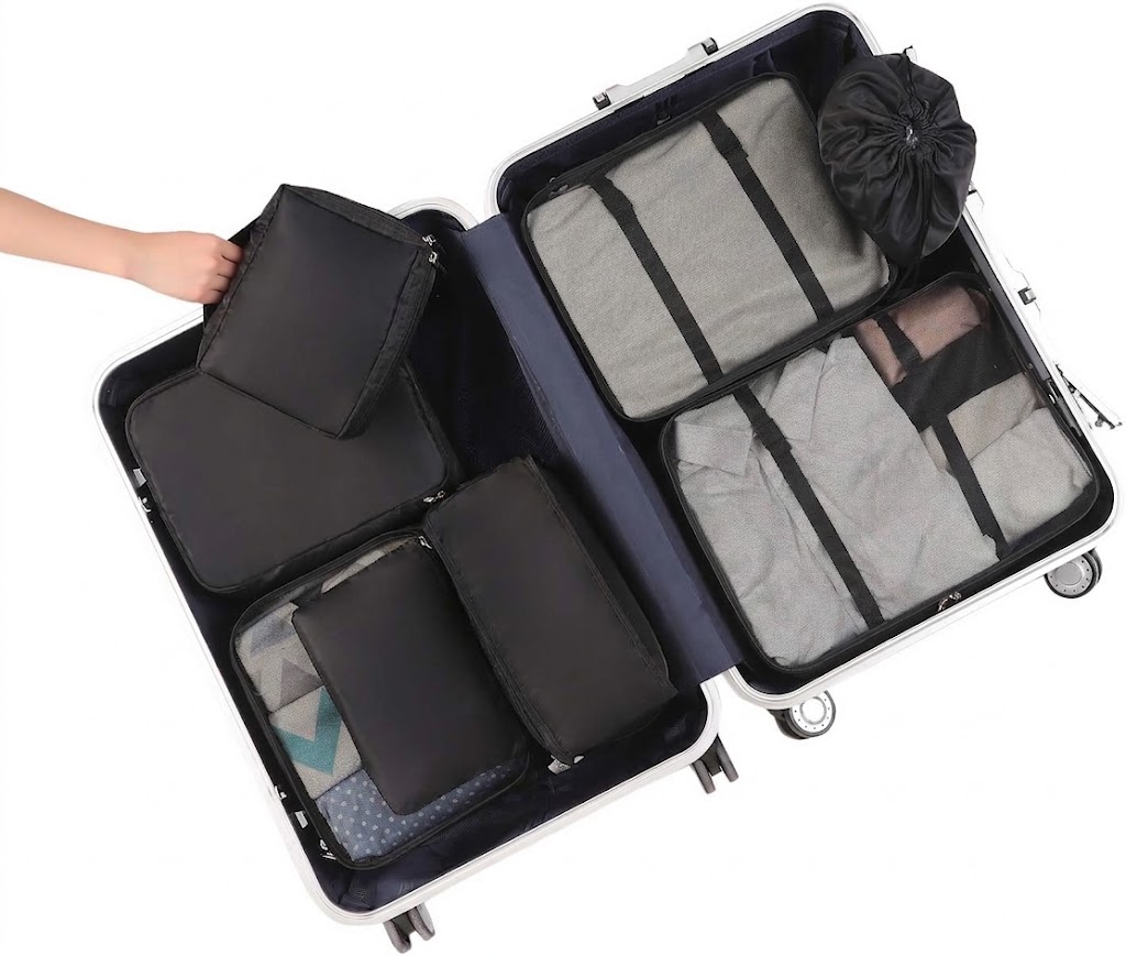 8 Set Packing Cubes Luggage Packing Organizers for Travel Accessories