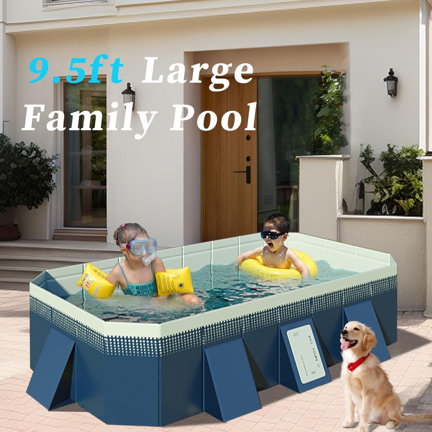 Foldable Non-Inflatable Kids' and Adults' Outdoor Swimming Pool