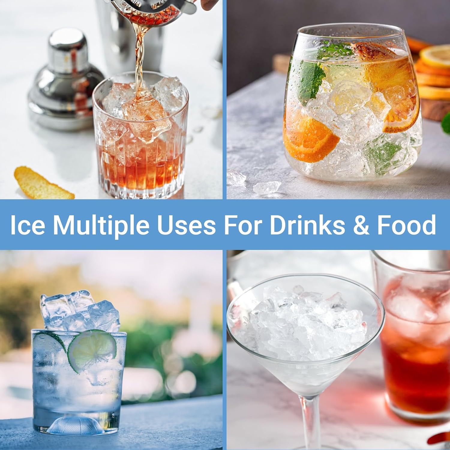 Countertop Ice Maker Machine with Handle