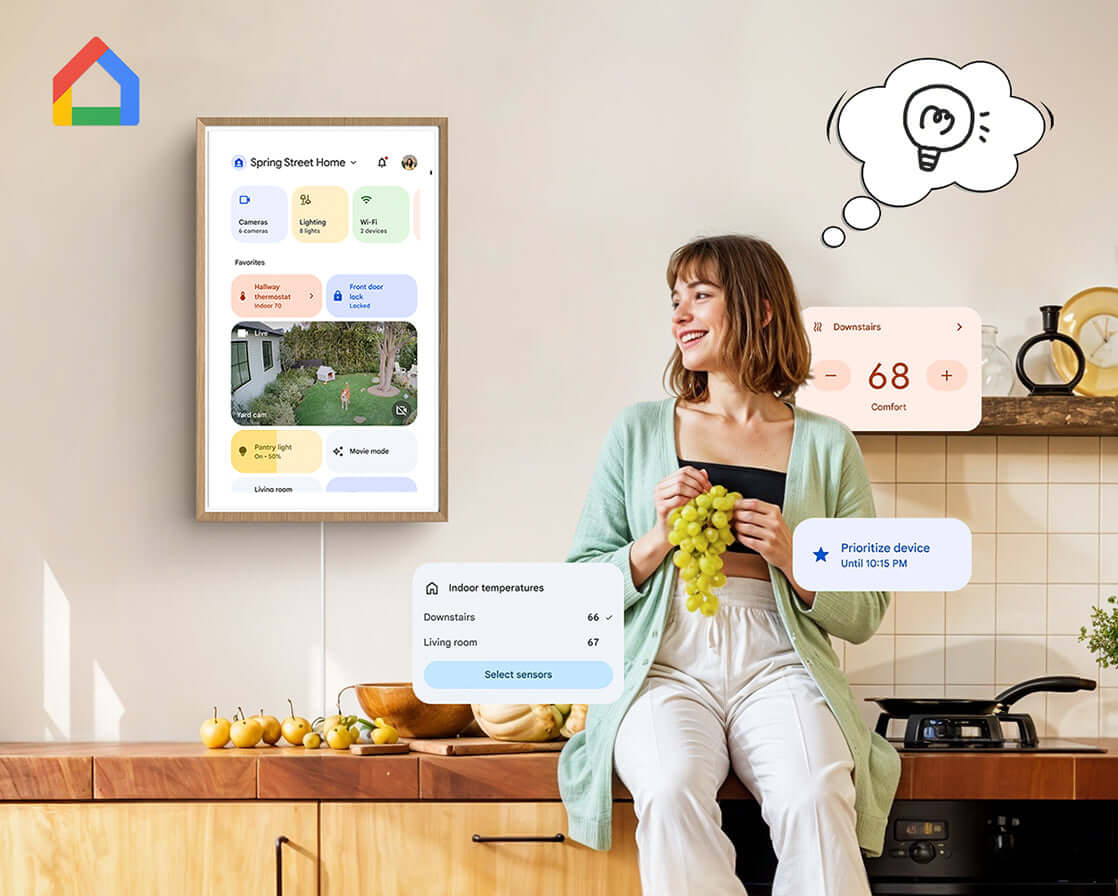 Apolosign digital calendar for Google Home smart home control
