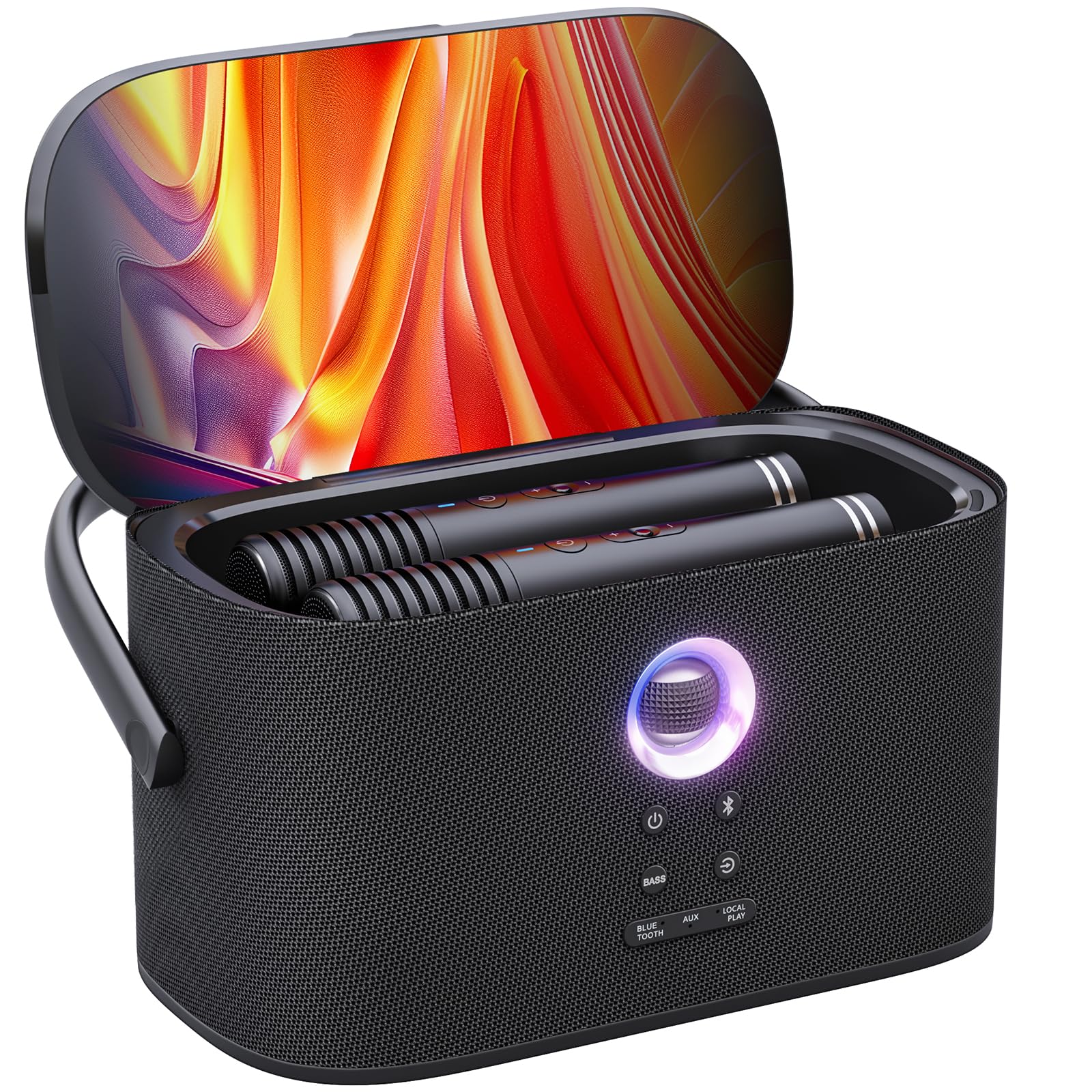 Karaoke Machine, Built-in Lyrics Display, 32GB Karaoke Tablet