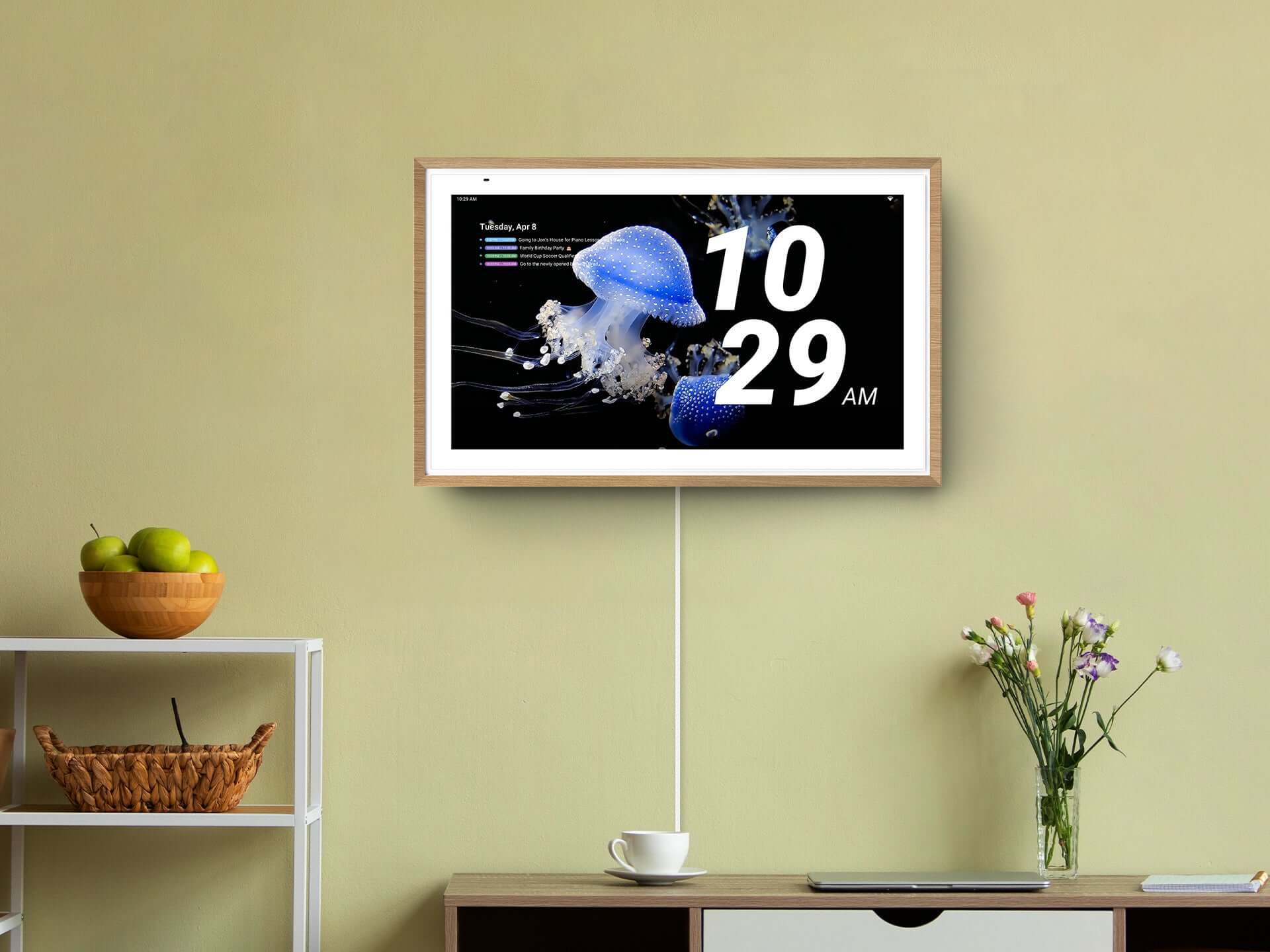 Apolosign digital calendar with customizable live screensaver
