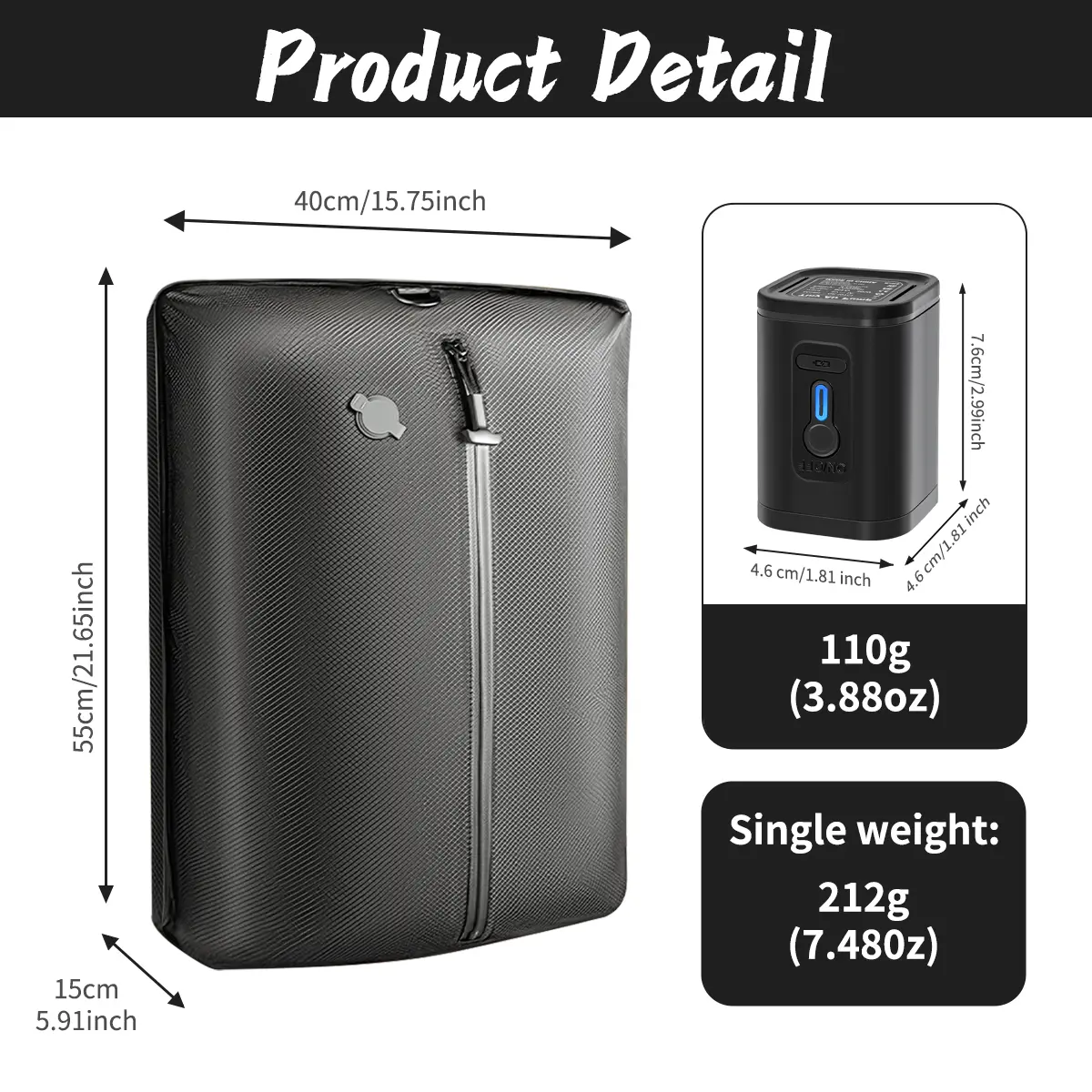 Vacuum Storage Bags for Travel with Wireless Pump