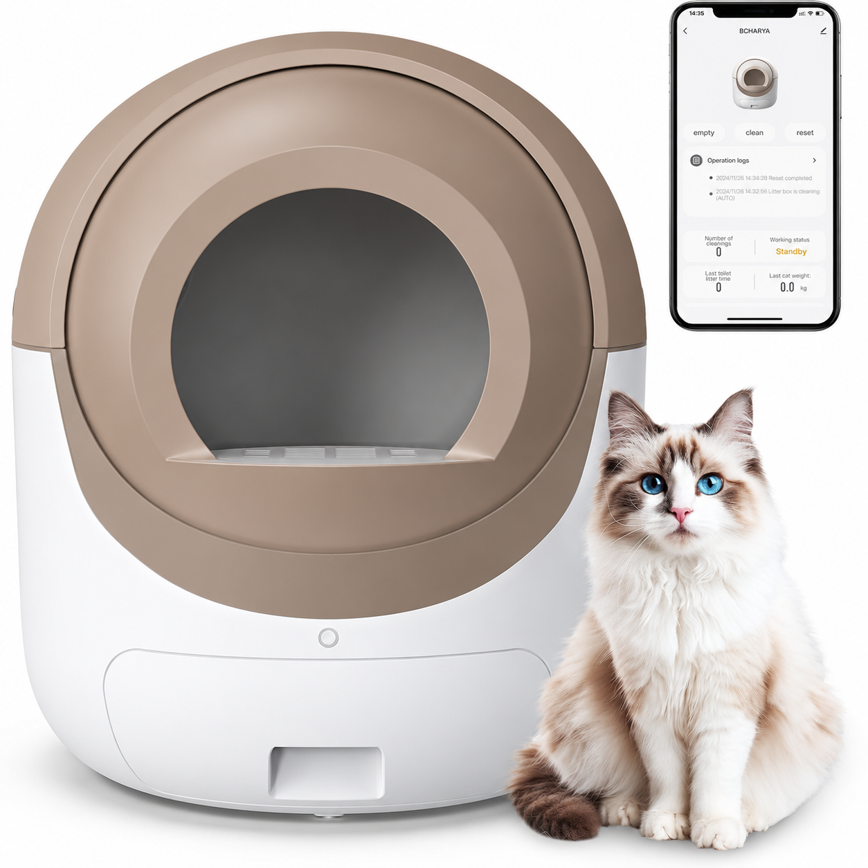 PurrfectCare™ Smart Self-Cleaning Cat Litter Box