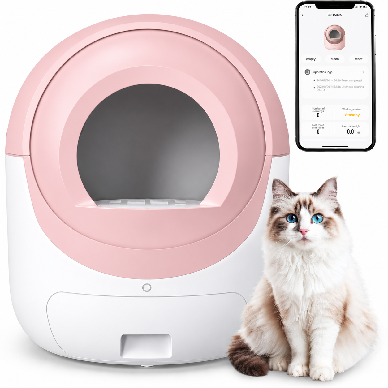 PurrfectCare™ Smart Self-Cleaning Cat Litter Box