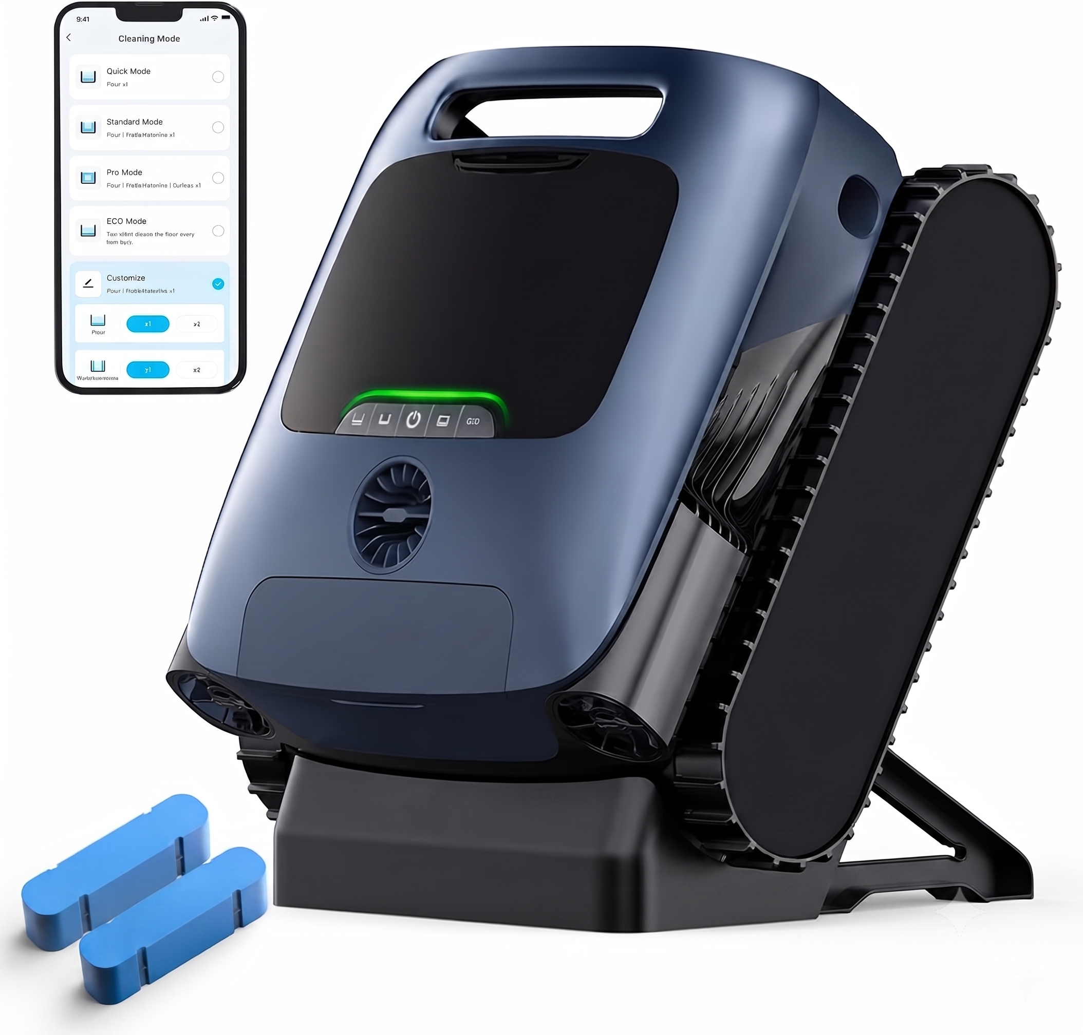 Cordless Pool Cleaner Robot with Clarifying Agent Kit 2pcs