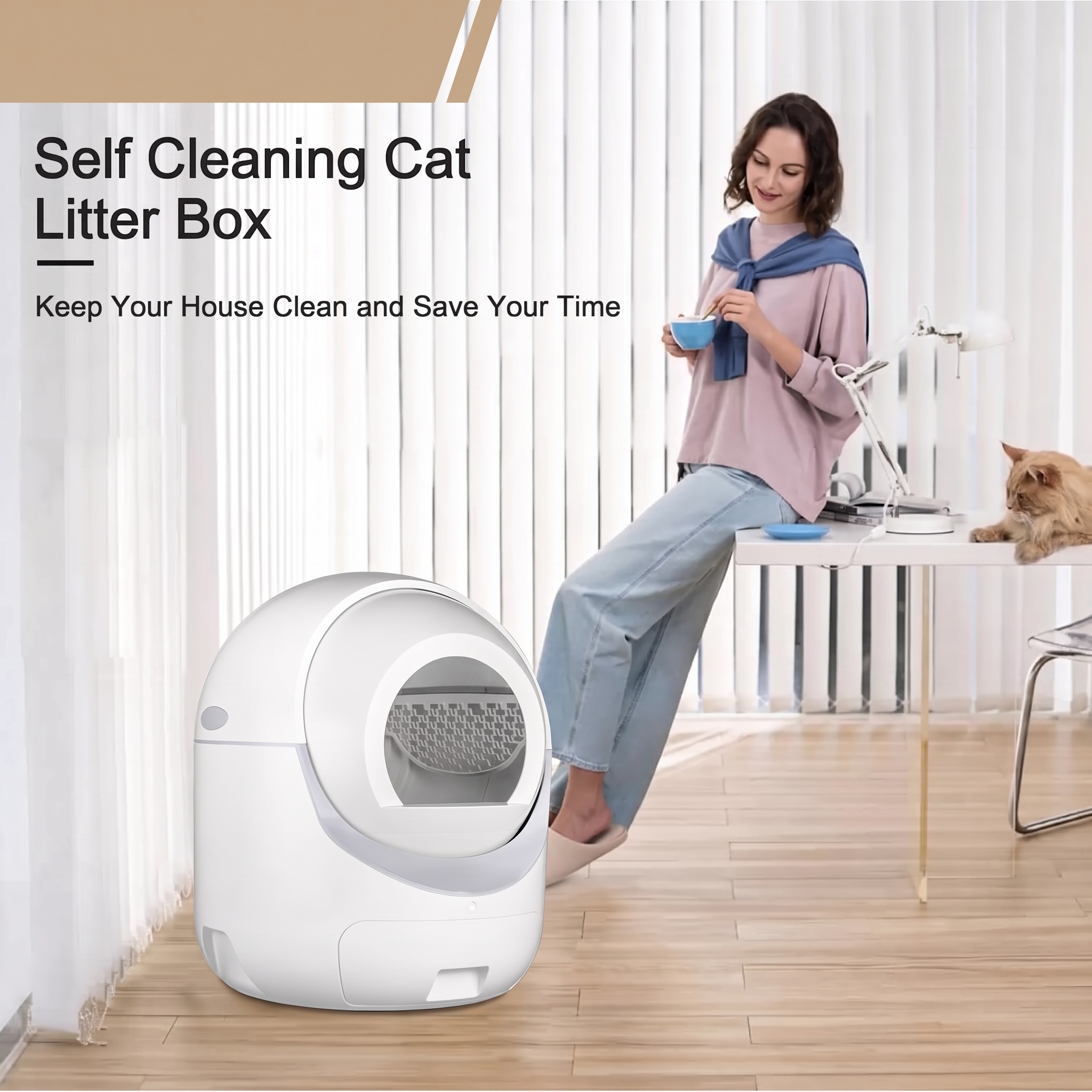 PurrfectCare™ Smart Self-Cleaning Cat Litter Box