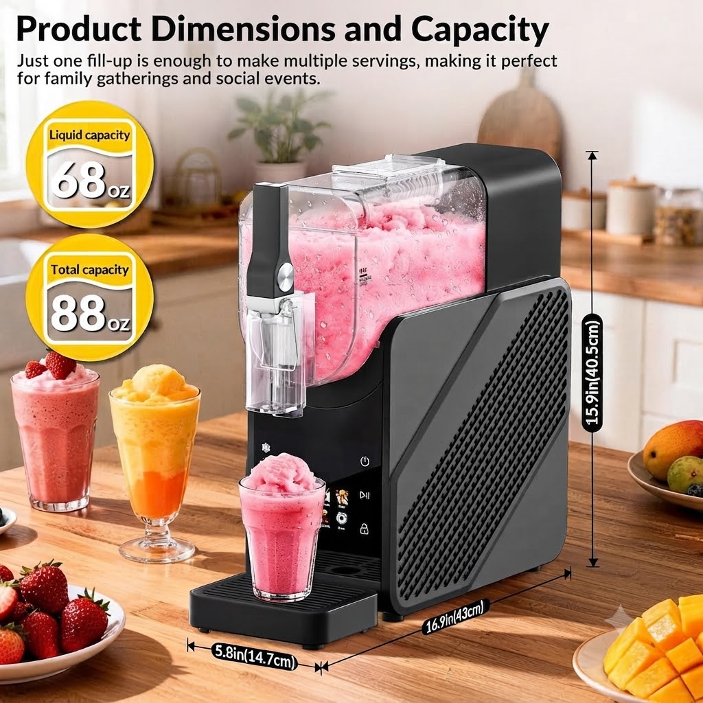 Slushie Machine 88 oz, 7-in-1 Slushy Machine for Home
