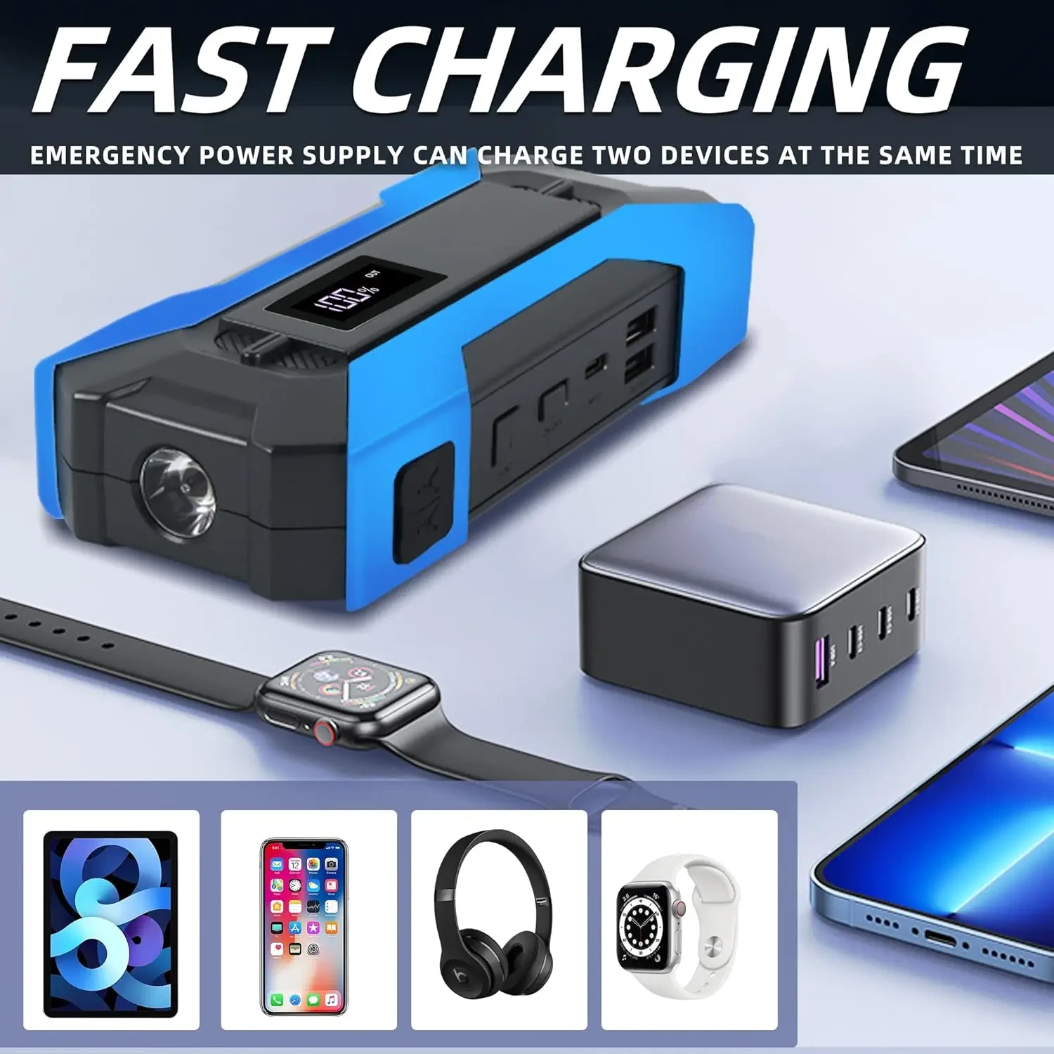 Gehopow A11 Portable Car Jump Starter High Power 2000a Peak Jump Starter Car Lithium Battery Booster Pack 12v Emergency Jump Box