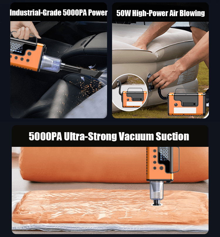 A28 Multi-Function Jump Starter with Air Compressor & LED