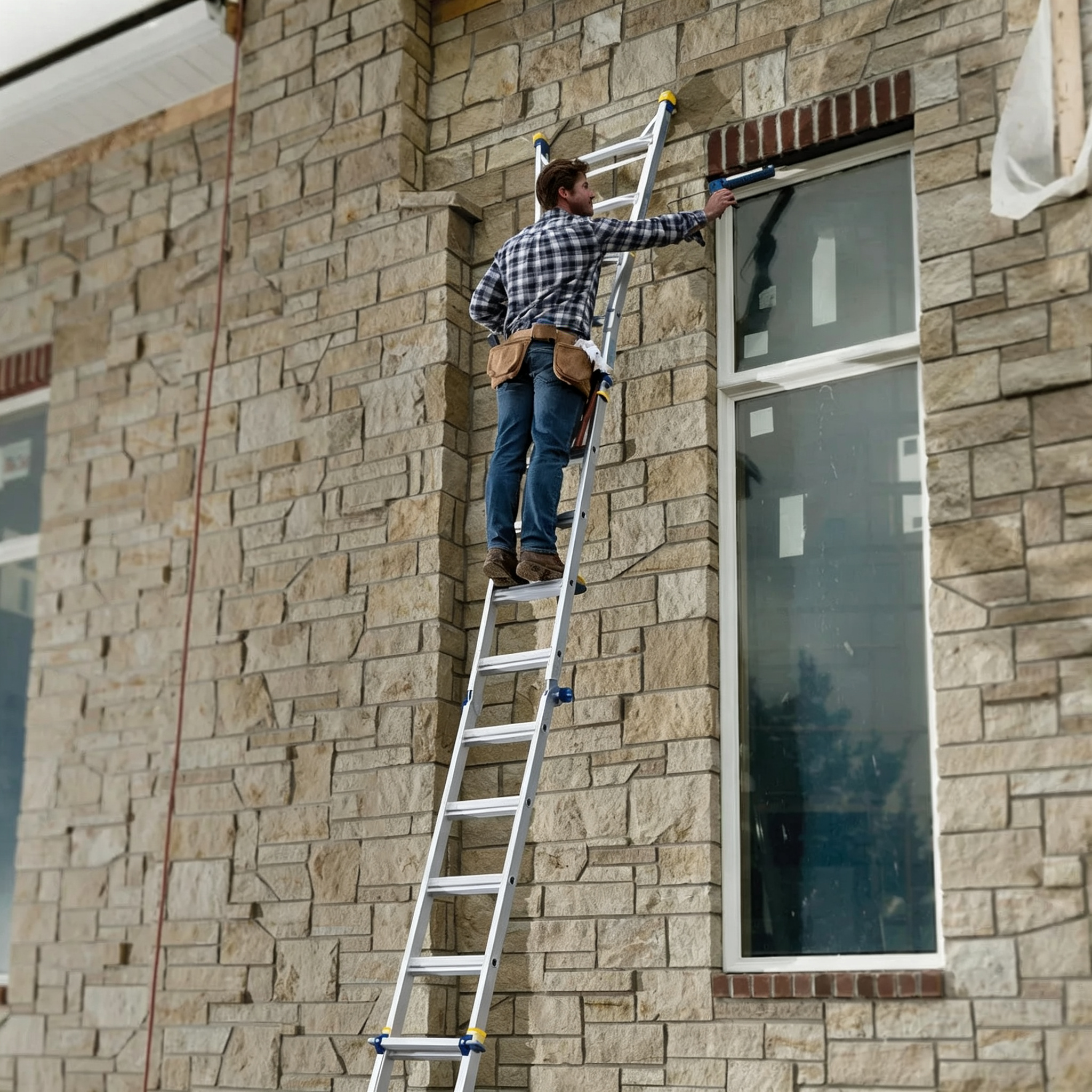 Gorilla Multi-Position Pro Ladder, 375 lb. Type IAA Duty Rating with Built-In Hands-Free Leveling