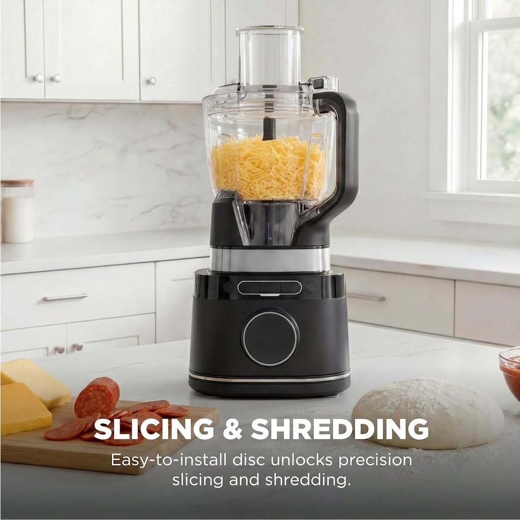 1800W Smart Kitchen System & Blender Combo, 72 oz XL Pitcher & 8-Cup Food Processor with Auto-Sensing Tech for Smoothies, Dough & Salsa