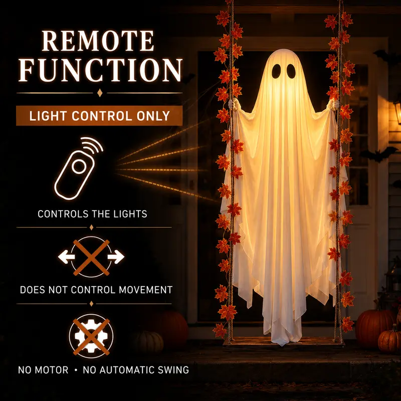 LIGHT-UP HANGING GHOST