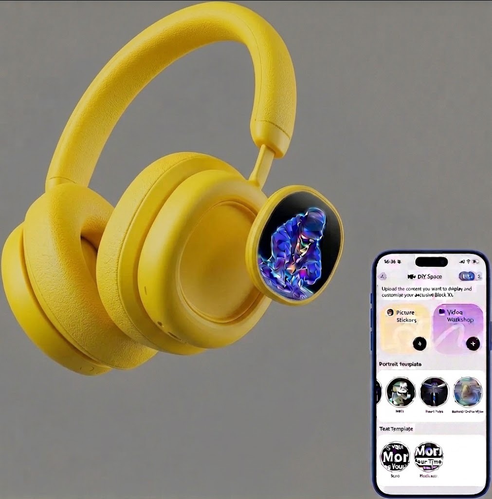 Wireless Over-Ear Headphones – Noise Cancelling, Dual OLED Touchscreens & 60H Playtime