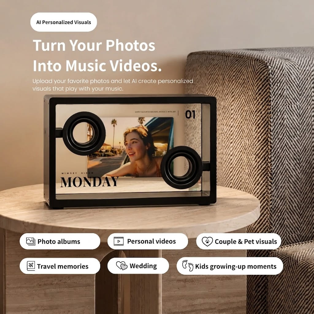 SonicGlass A1™ Floating Lyric Speaker & Visualizer