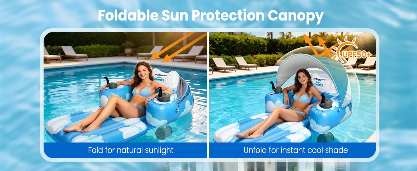 Person relaxing on pool float