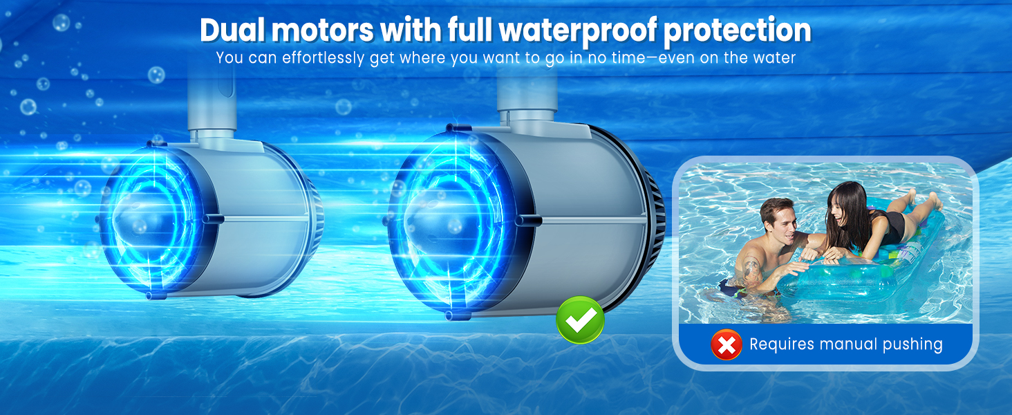 Dual waterproof electric motors