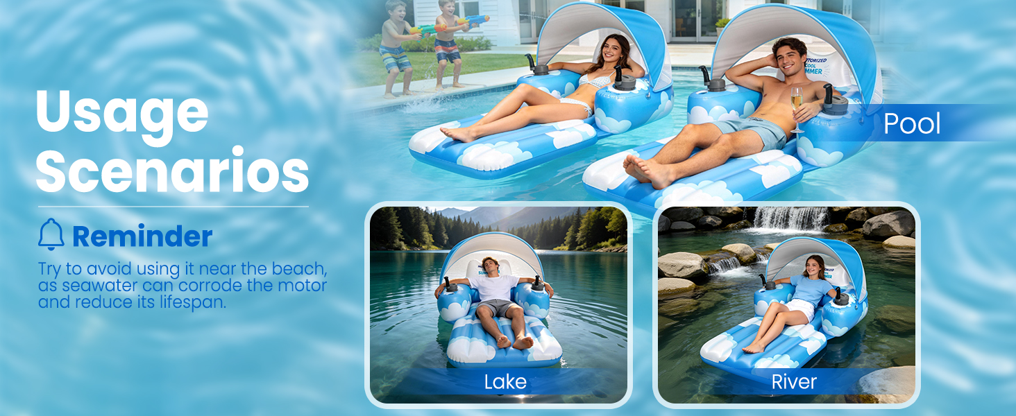Accessories included with pool float