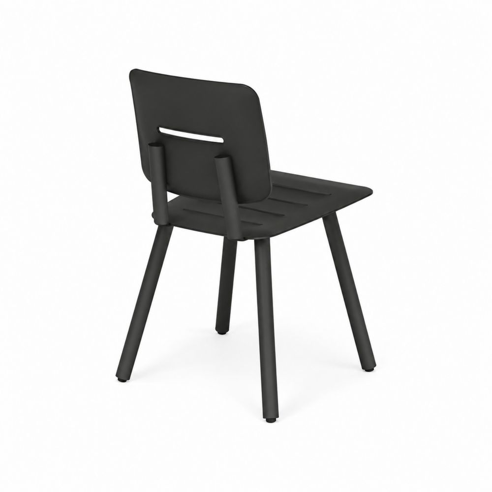 Silla de Aluminio Negra para Exterior 80cm