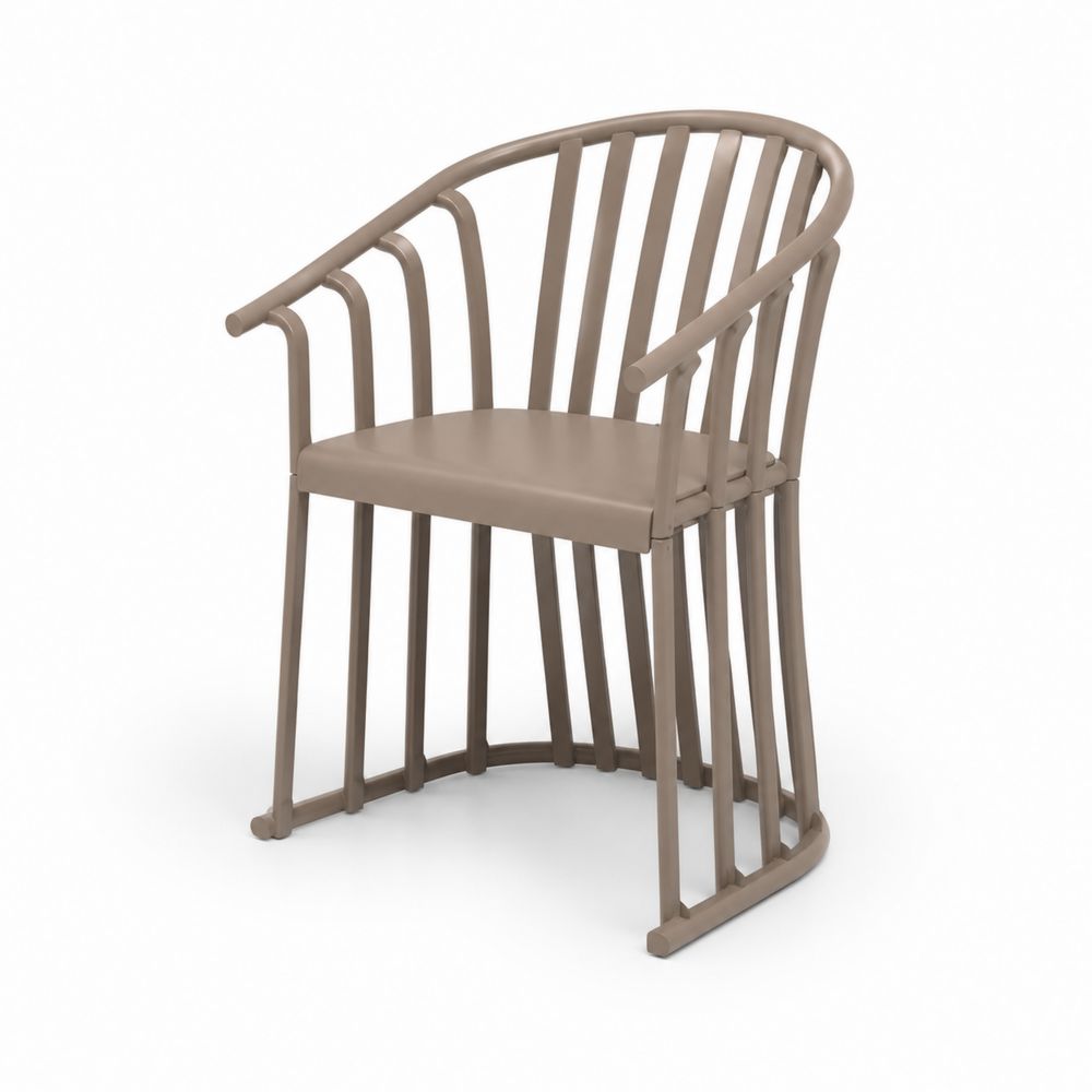 Silla de jardín de polipropileno Marrón 54x58x79 cm