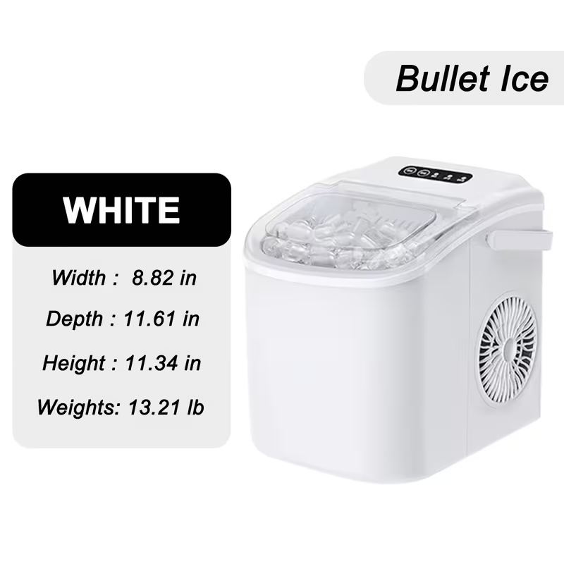 Summer Hot Seller💥Ice Maker—Portable Ice Maker (includes handle, ice scoop, and ice basket); suitable for home, kitchen, office, or dormitory use.