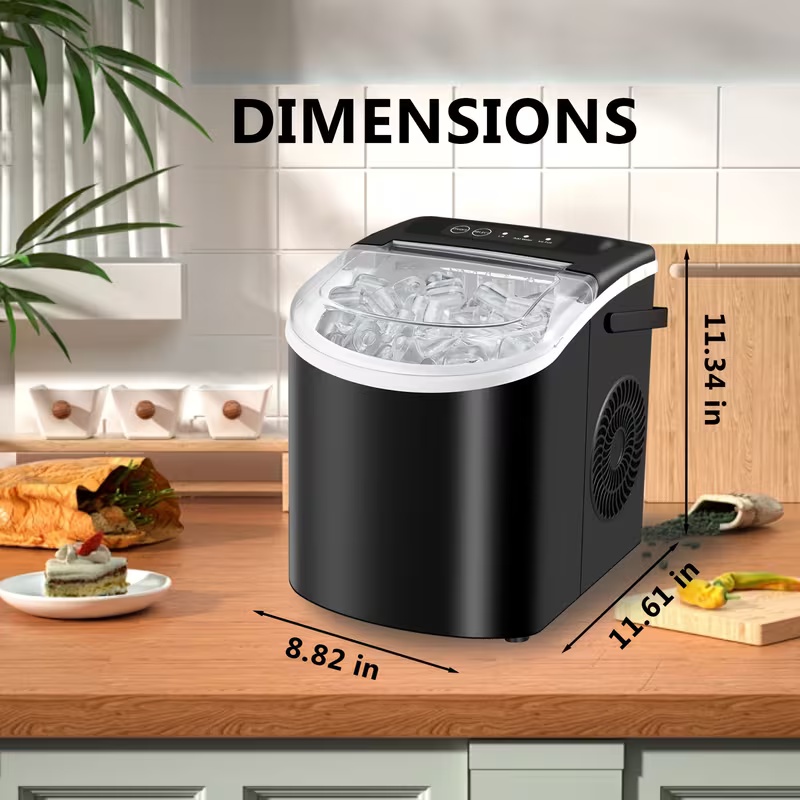 Summer Hot Seller💥Ice Maker—Portable Ice Maker (includes handle, ice scoop, and ice basket); suitable for home, kitchen, office, or dormitory use.