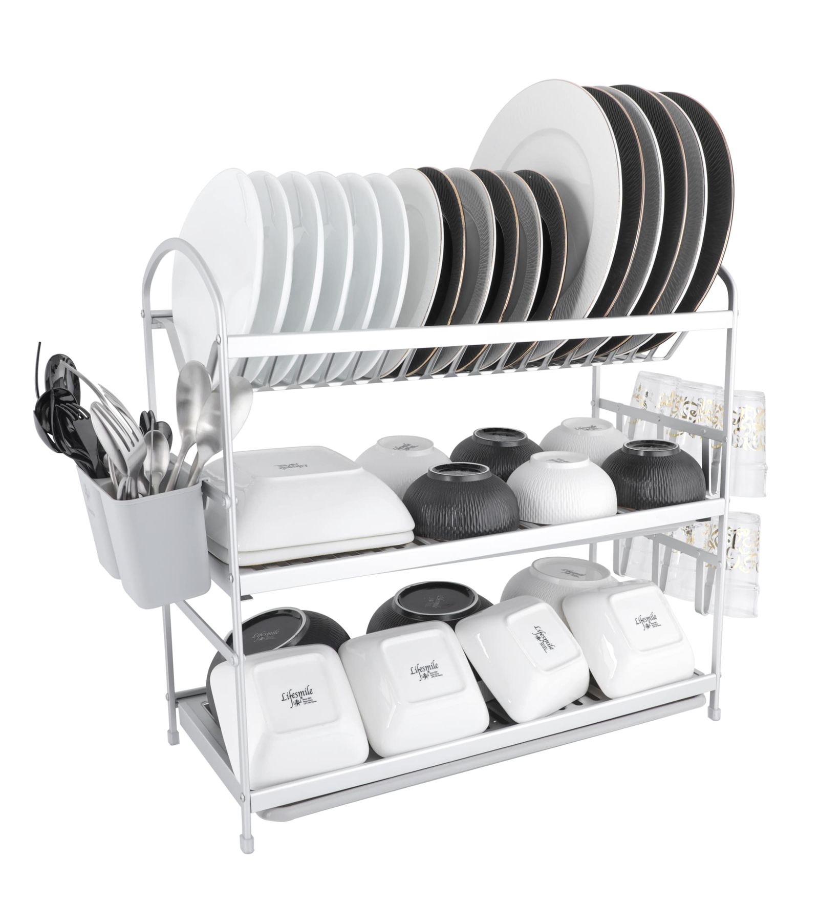 3 Tier Dish Rack Aluminium