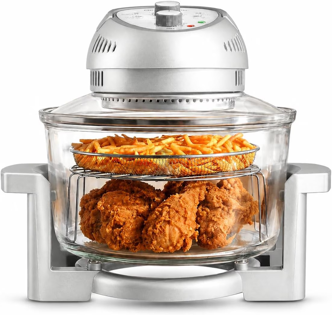 Glass Air Fryer 16Qt, Extra Large – Non Toxic