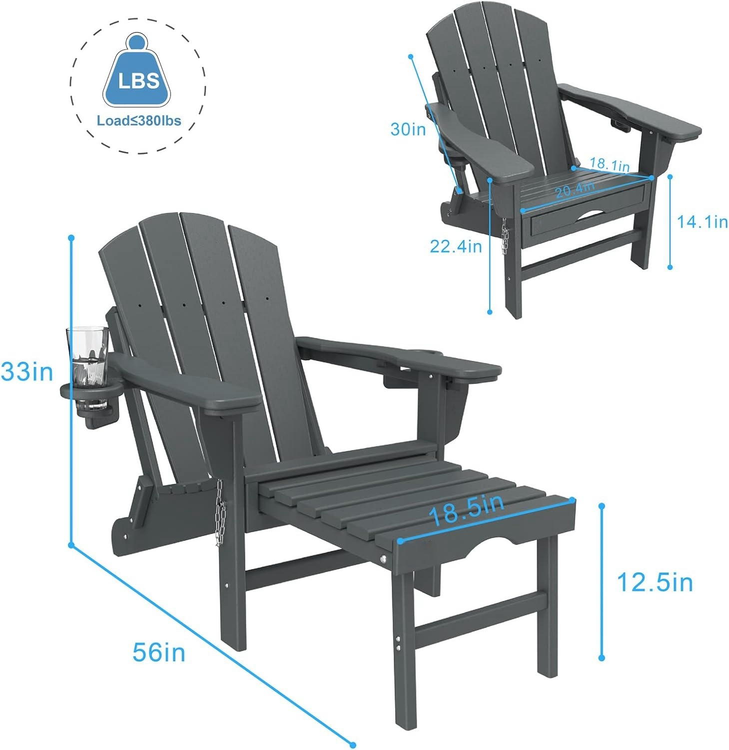 💝Summer special offer💝Last Day For Clearance✨Buy 2 get 2 free💥⛱️Folding Outdoor Adirondack Chairs Weather Resistant for Patio