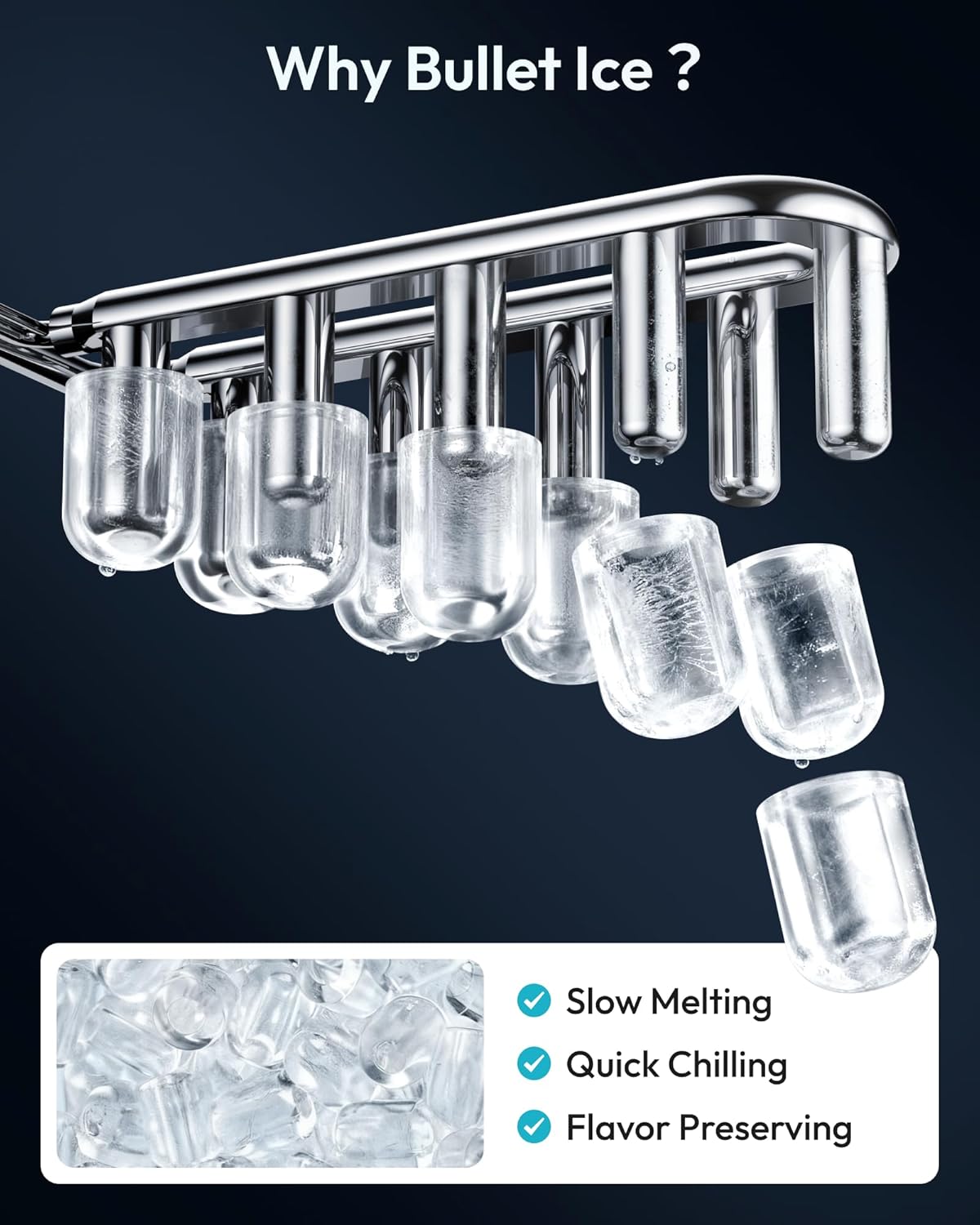 Summer Hot Seller💥Buy 1 Get 1 Free🔥Ice Maker—Portable Ice Maker (includes handle, ice scoop, and ice basket); suitable for home, kitchen, office, or dormitory use.