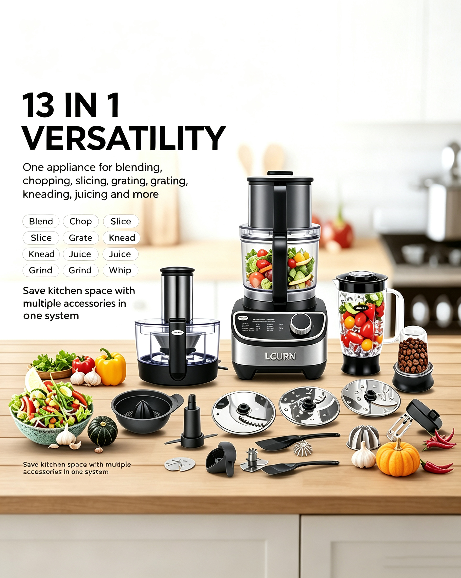 🔥Factory Promotion🔥13 IN 1 Multi-Function Food Processor | 3.5L Kitchen Master