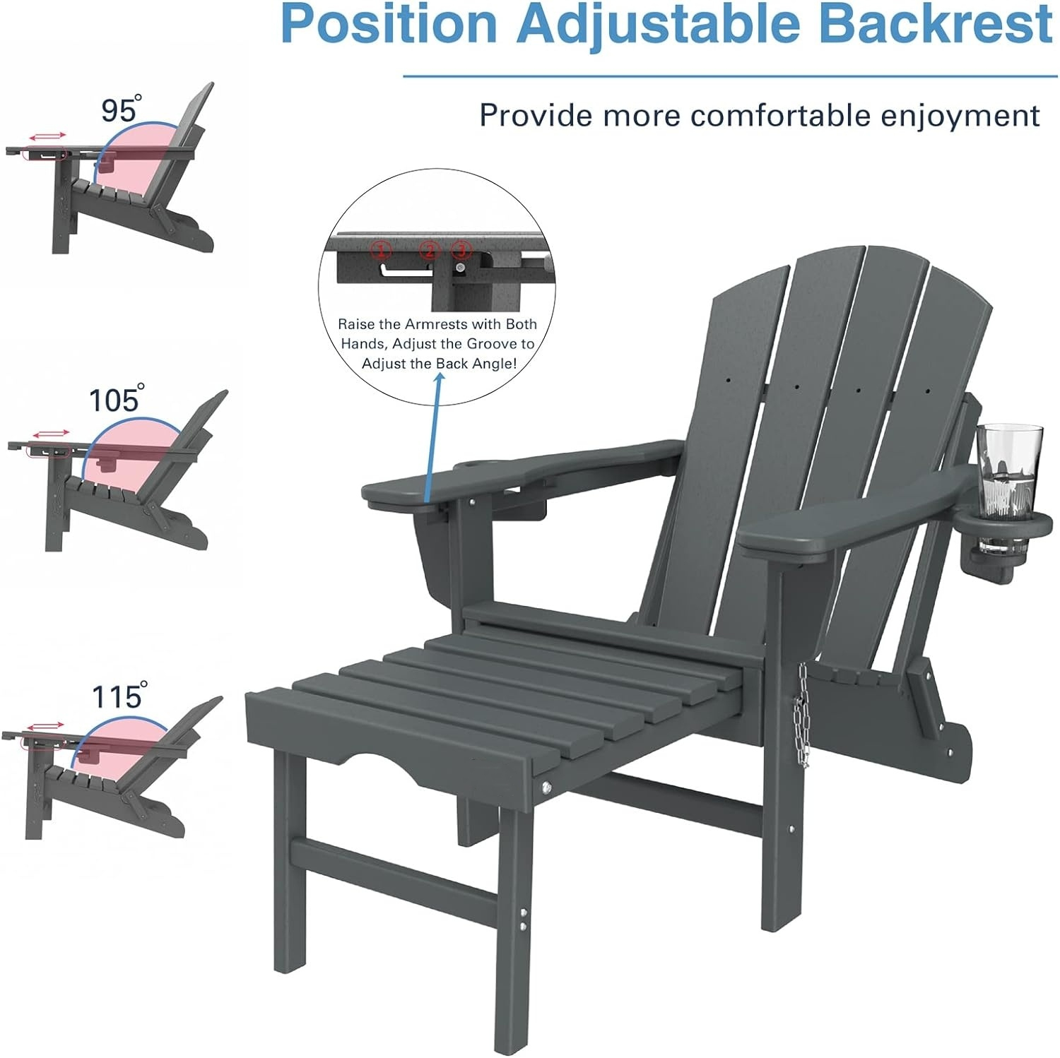 💝Summer special offer💝Last Day For Clearance✨Buy 2 get 2 free💥⛱️Folding Outdoor Adirondack Chairs Weather Resistant for Patio