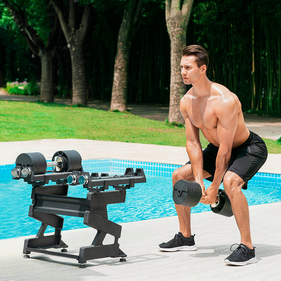 🎉( CLEARANCE SALE ) 🎉✨Adjustable Dumbbell 90lbs Dumbbells Pair and Stand