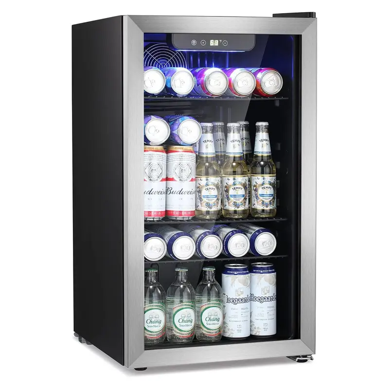 Summer Hot Seller💥Beverage Refrigerator Cooler 3.2Cu.ft Suitable for homes, offices, or bars.